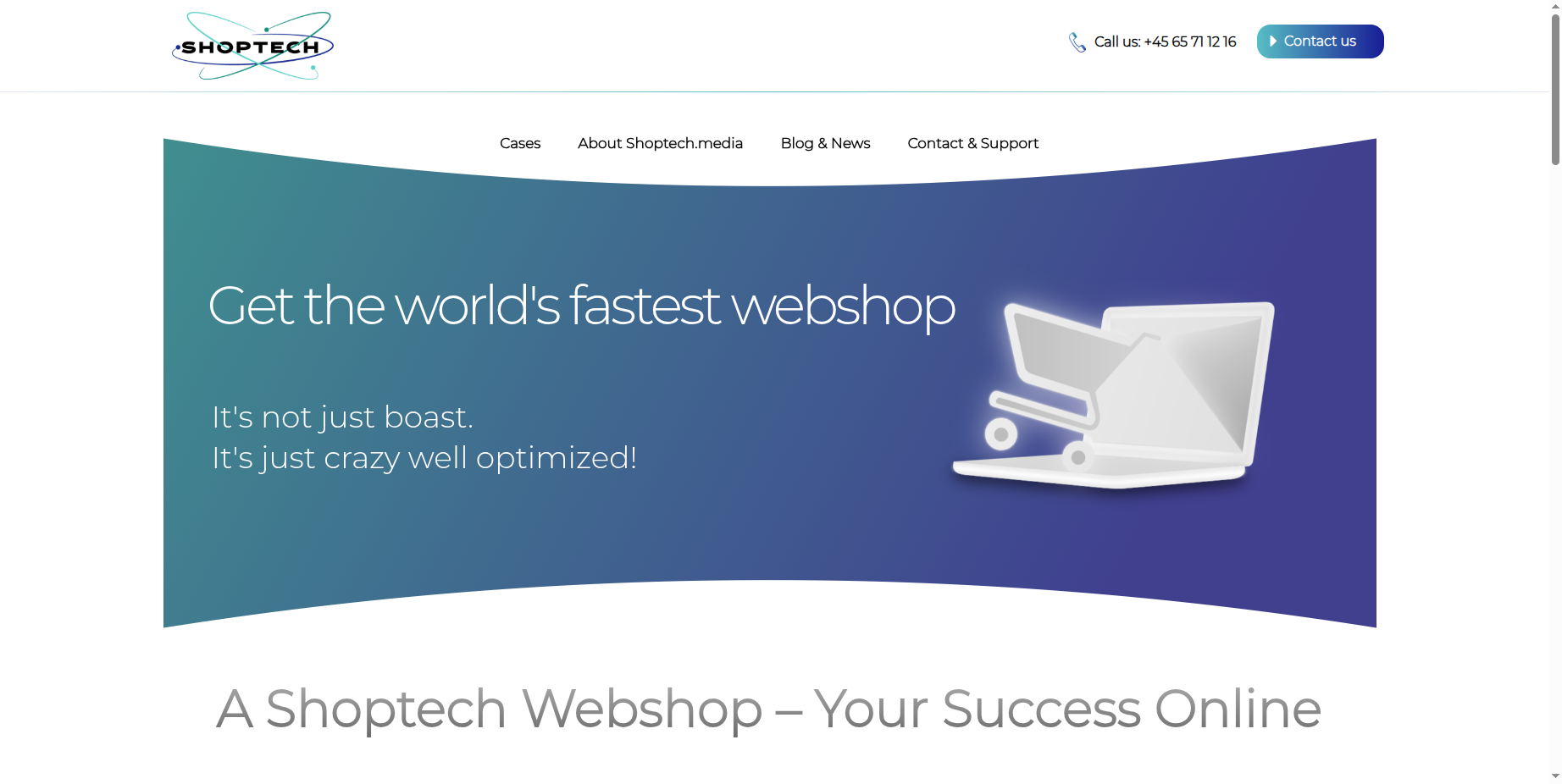 ShopTech E-commerce Platform Main View